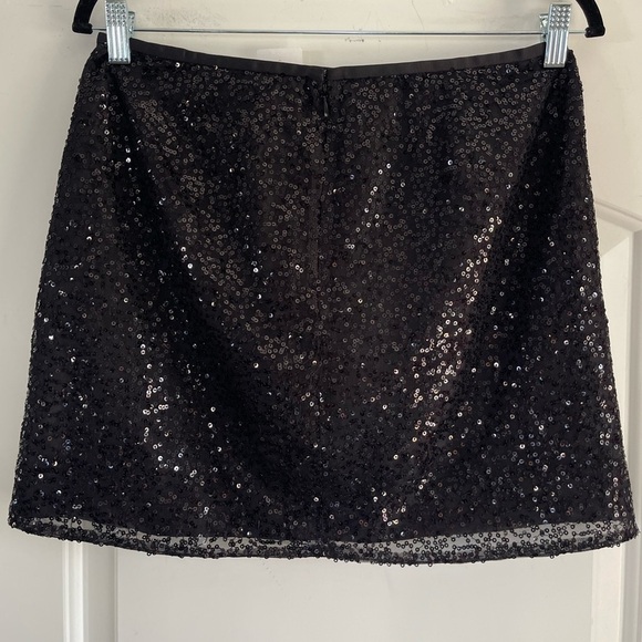 J Crew Black Sequin Mini Skirt - 6 - Picture 3 of 4